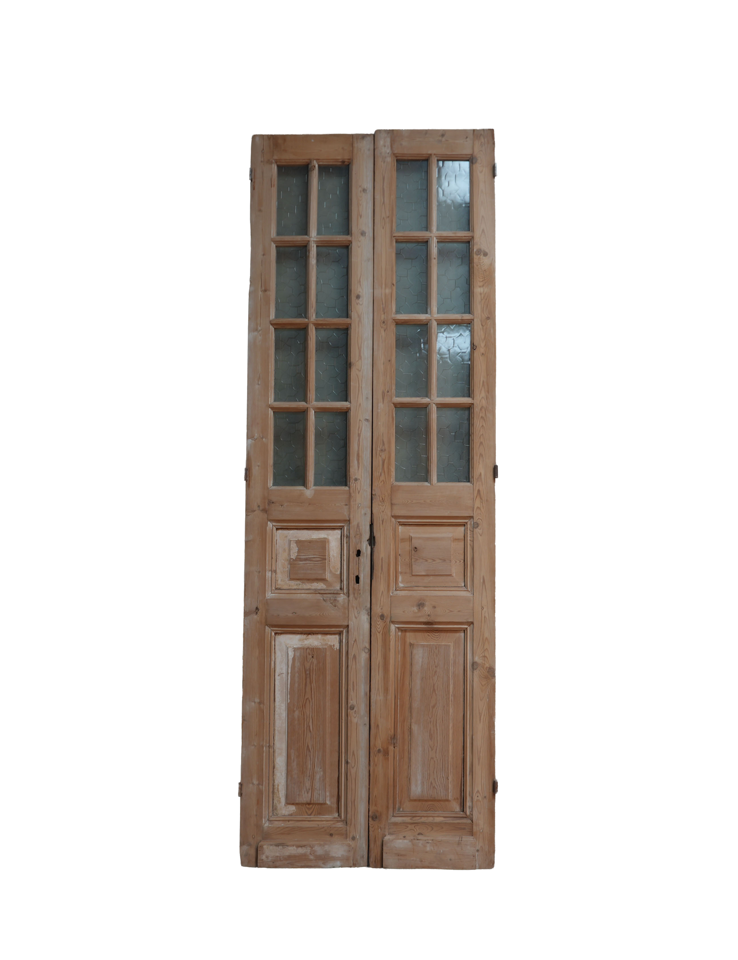 French Inset Panel Glass Antique Door AG112