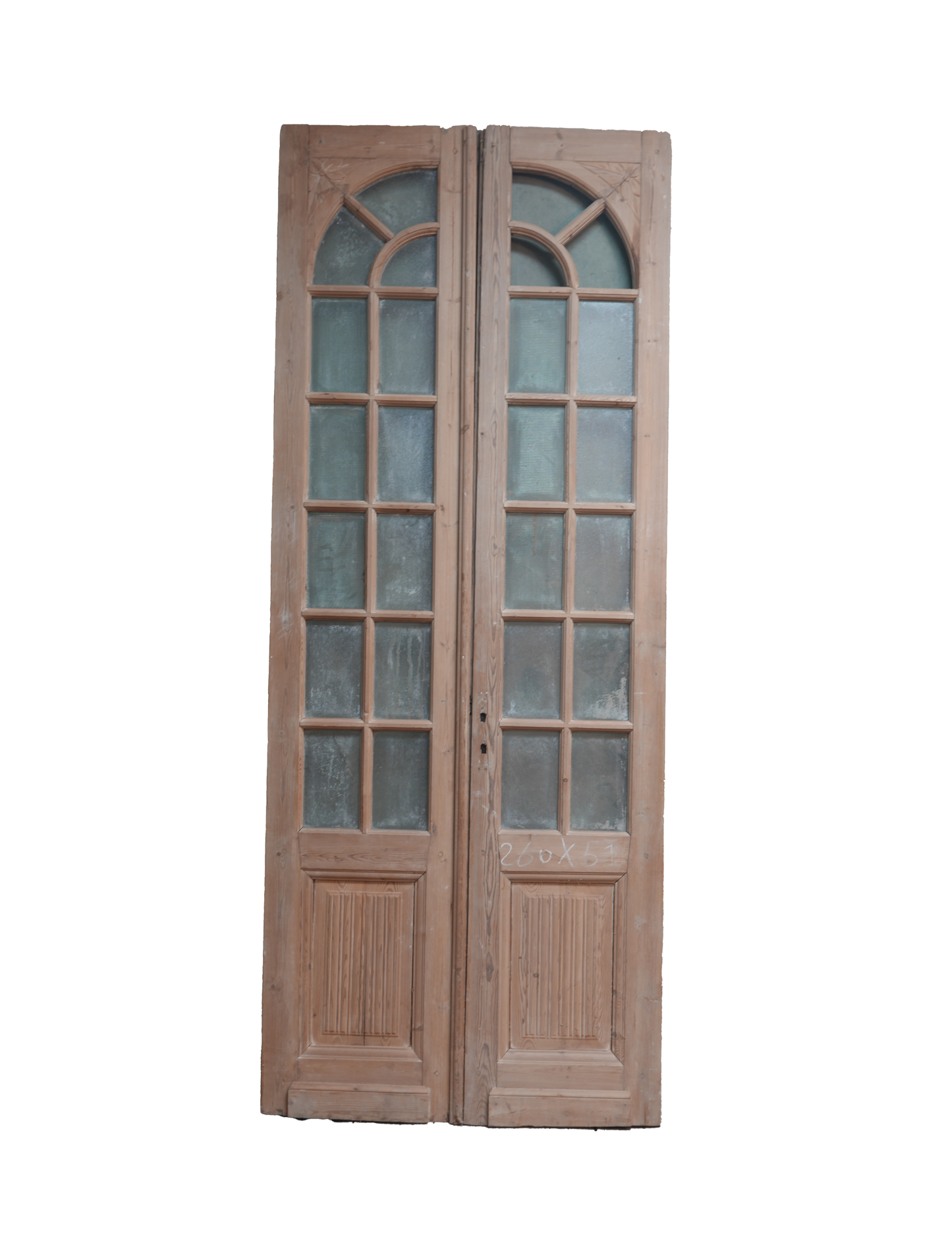 Double Glass Antique Door with Arched Detail AG205