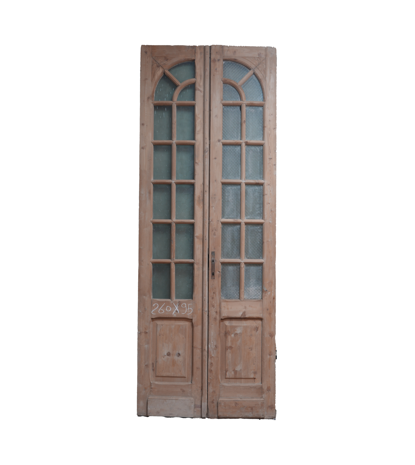 Double Glass Antique Door with Arched Detail AG207