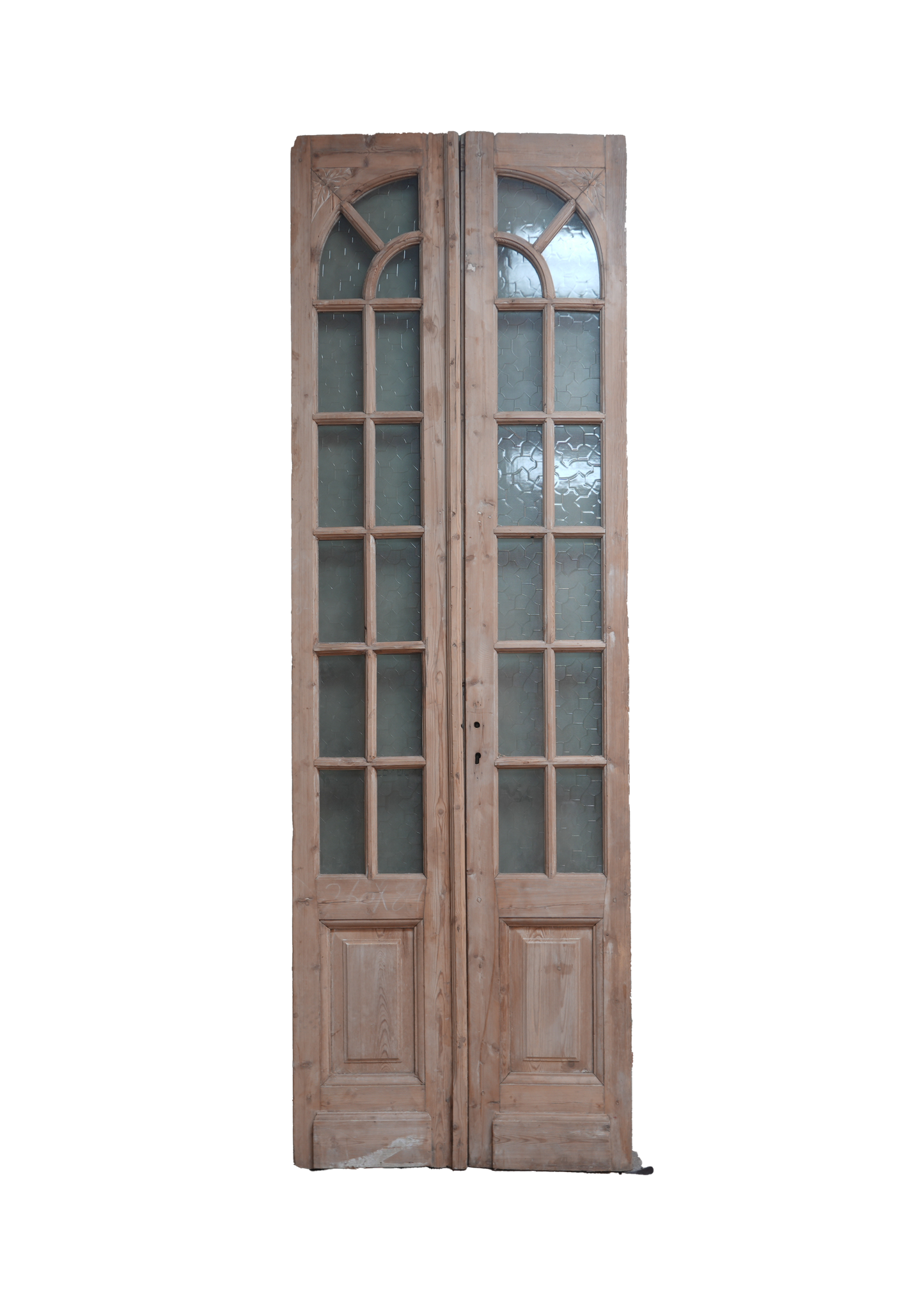 Double Glass Antique Door with Arched Detail AG208