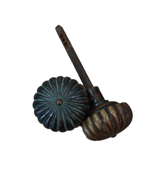 Antique Brass Fluted Passage Knob