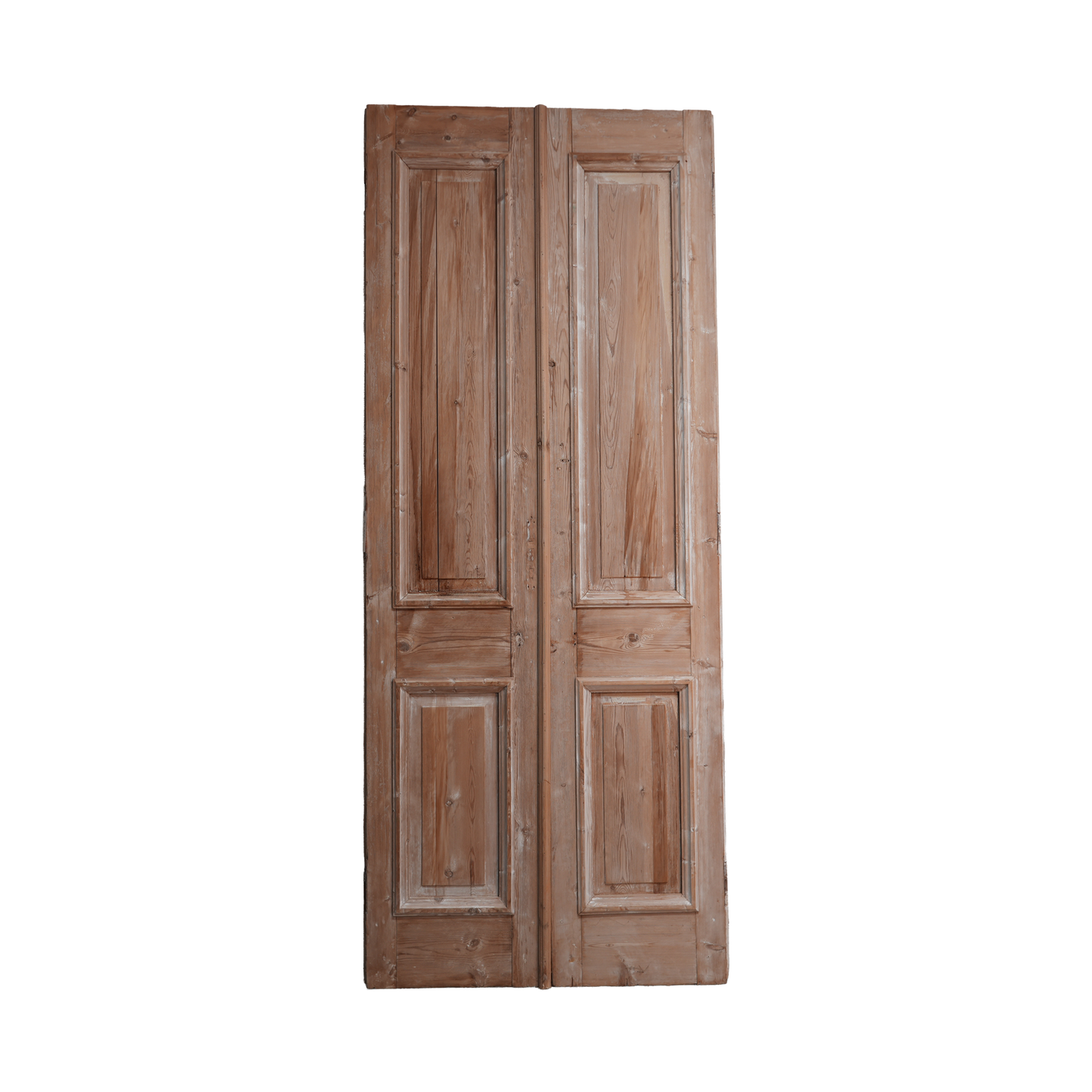 Pair of wooden doors on a white background