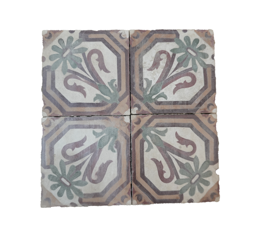 Chateau Bloom Encaustic Tile AB027