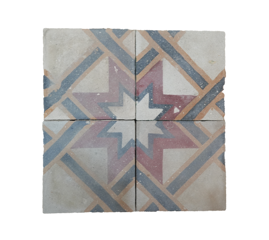 Chemin Angulaire Encaustic Tile AB001