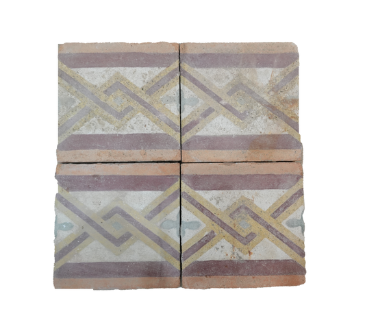 Chevron De Croix Encaustic Tile AB020