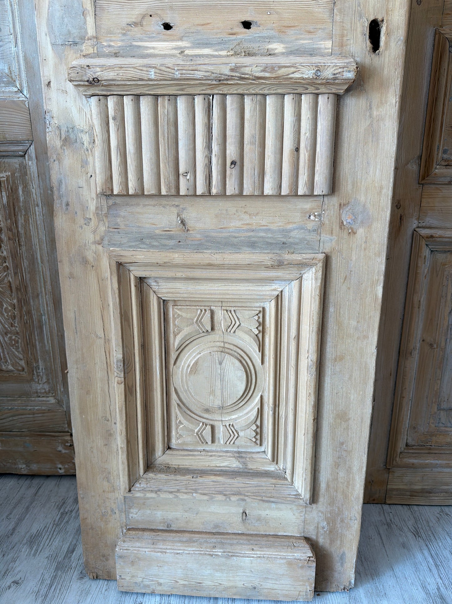 French Raised Panel Iron Antique Door AG243