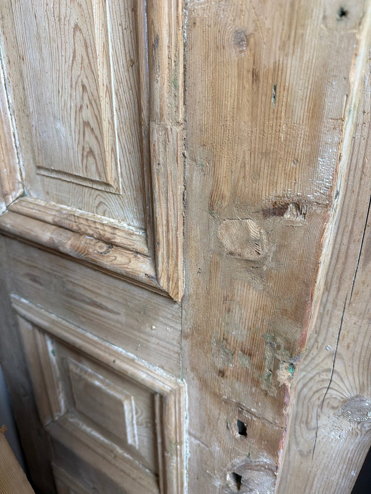 Antique French Door with Raised Panels 39x93x1.75