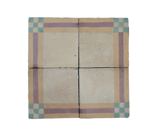 Maison Modern Checker Border Encaustic Tile AB011