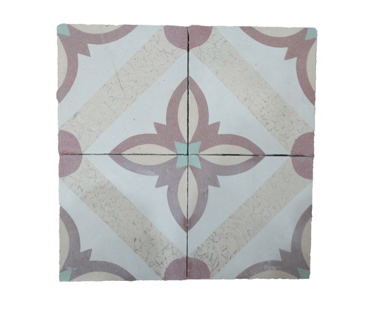 Nabi Compass Red Encaustic Tile AB030