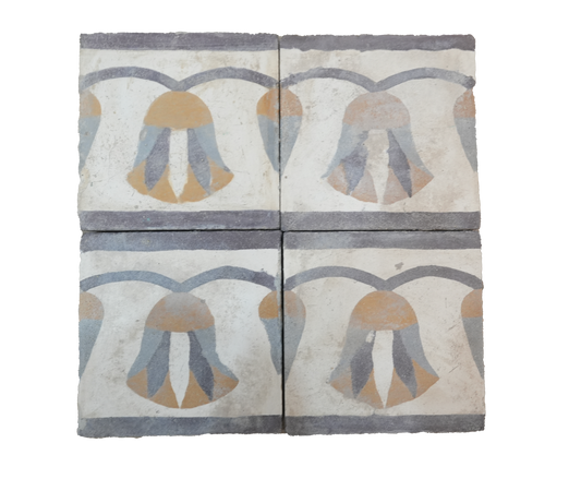 Pont Fleuri Plum Encaustic Tile AB015