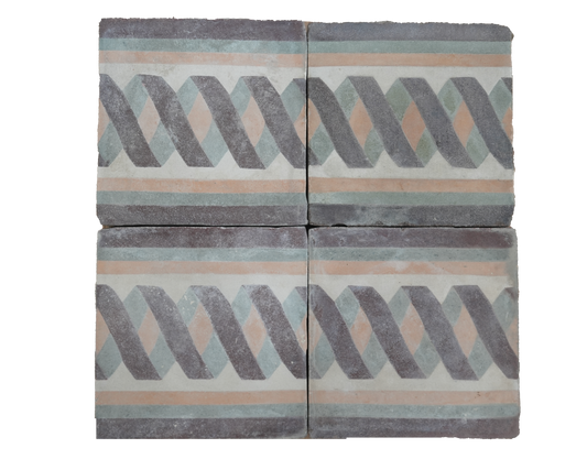Tresse Plum Encaustic Tile AB022