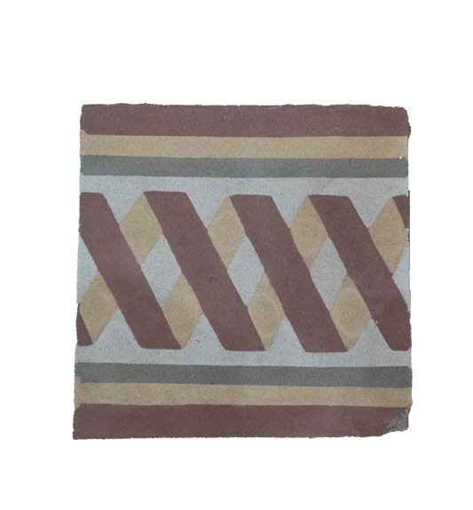 Tresse Red Encaustic Tile AB021