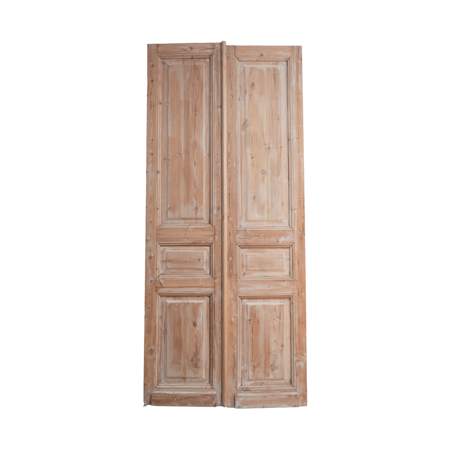 Pair of wooden doors on a white background