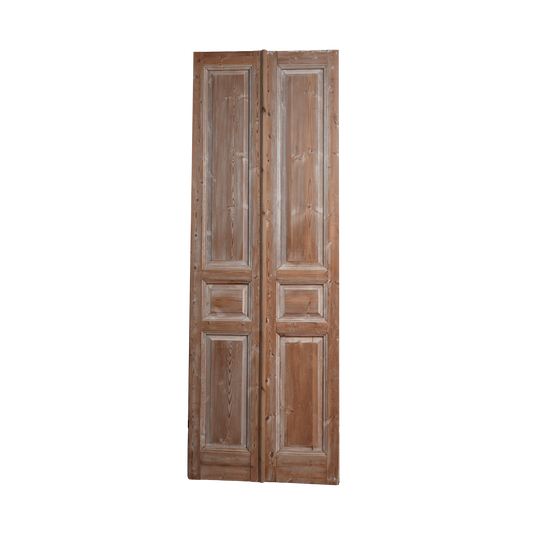 Double Inset Panel French Door White Patina AA023