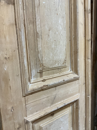 Antique French Door with Raised Panels 43x102.5x1.75
