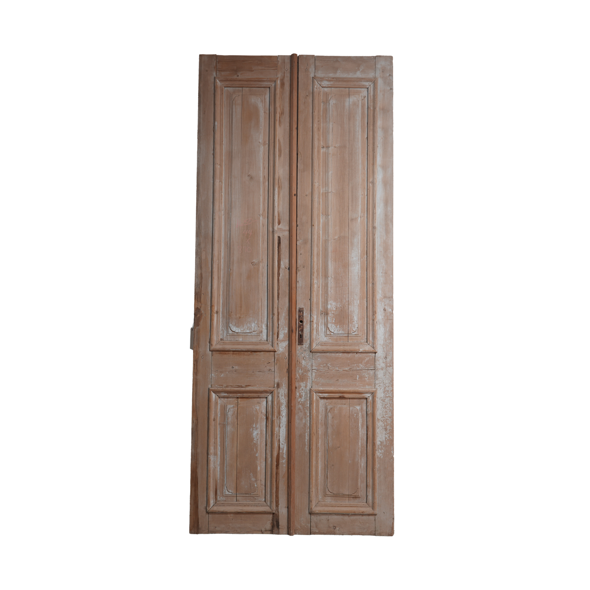 Pair of wooden doors on a white background