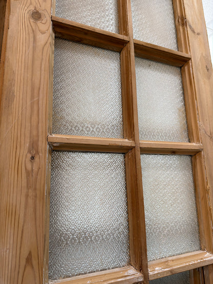 French Inset Panel Glass Antique Door AG071