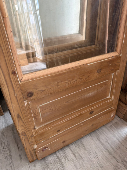 French Inset Panel Glass Antique Door AG077
