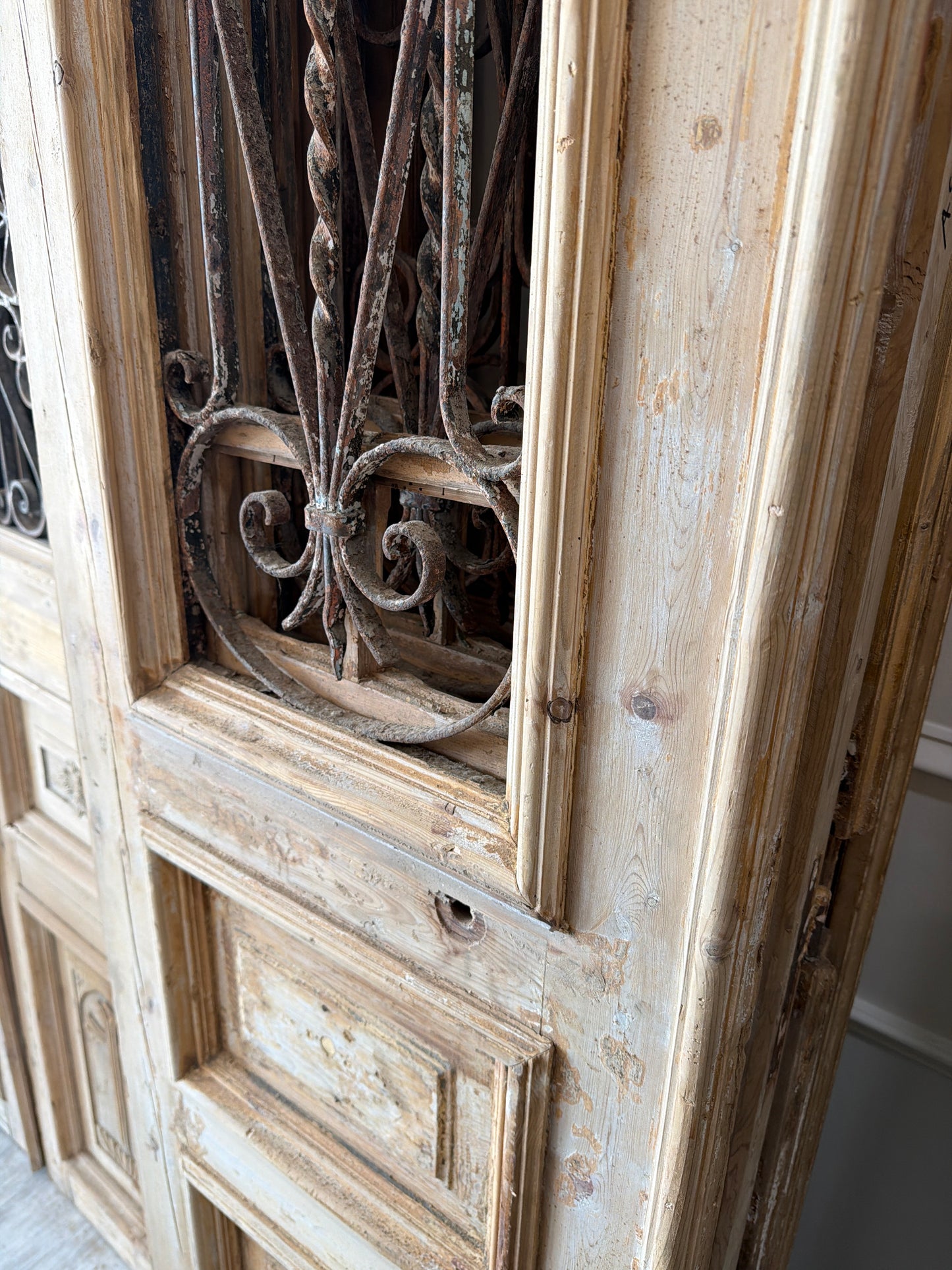 French Raised Panel Iron Antique Door AG248