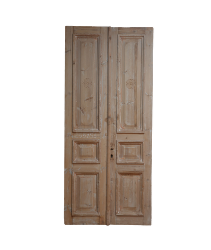French Raised Panel Magnolia Antique Door AG053