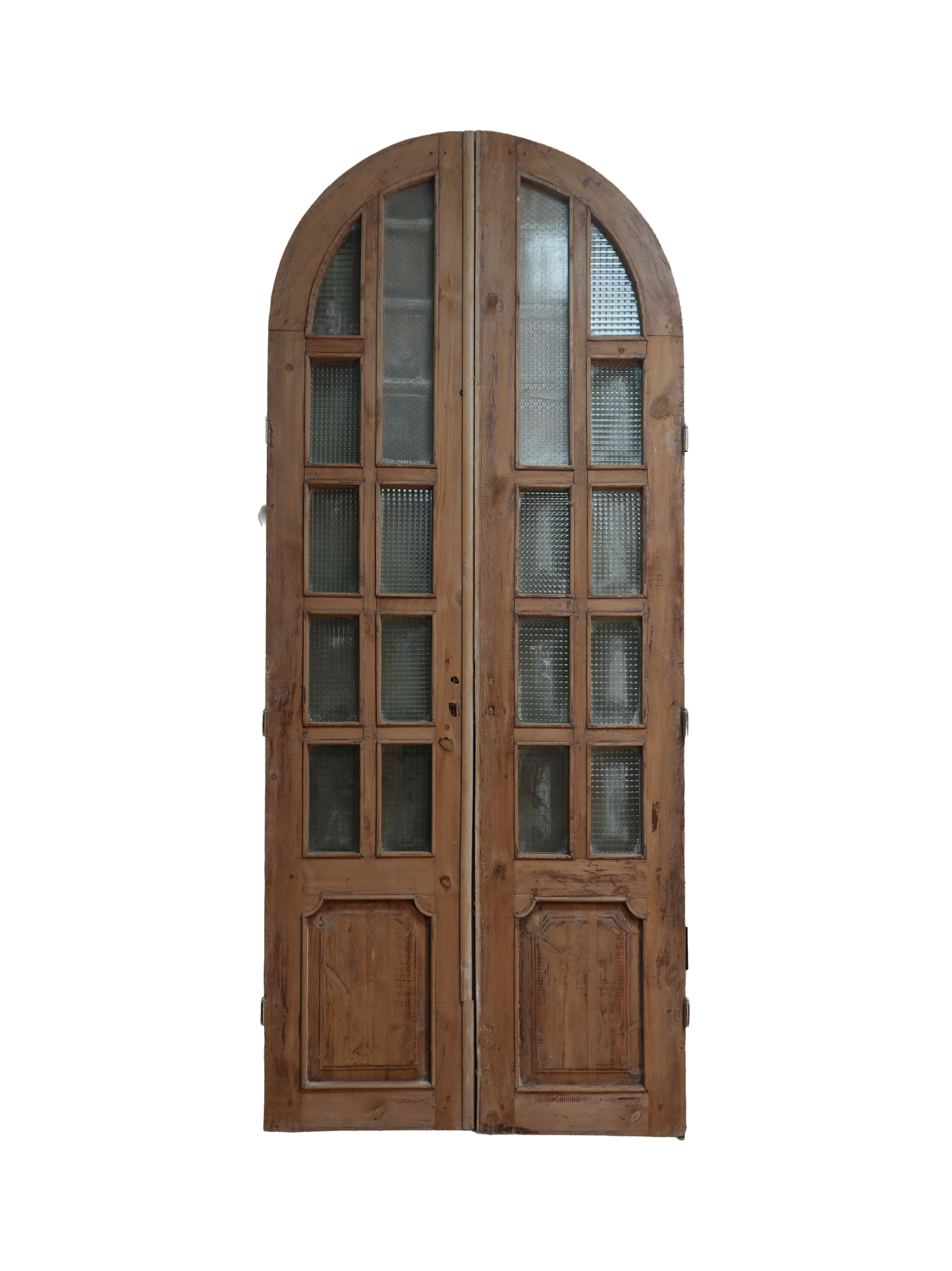 French Raised Panel Glass Antique Door AG058