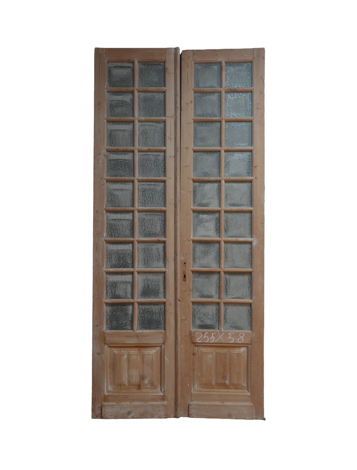 French Inset Panel Glass Antique Door AG060