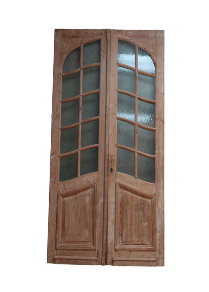 French Arched Glass Antique Door AG062