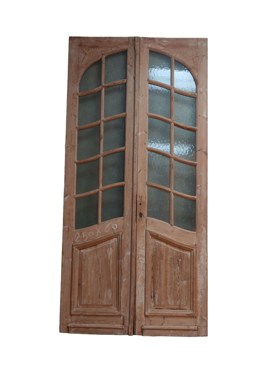 French Arched Glass Antique Door AG062