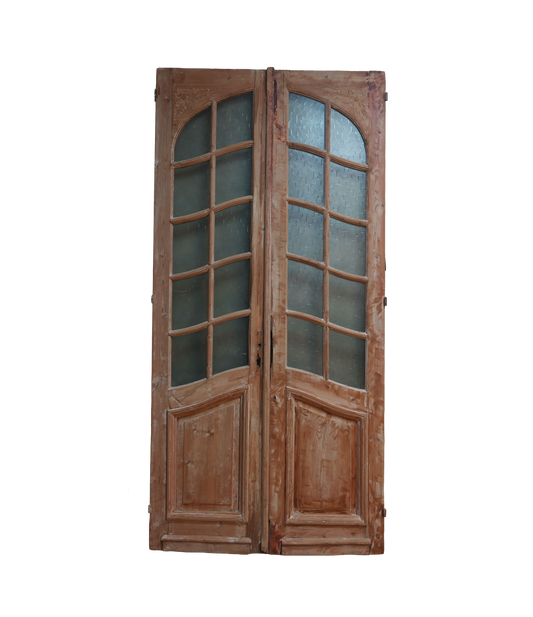 French Arched Glass Antique Door AG062