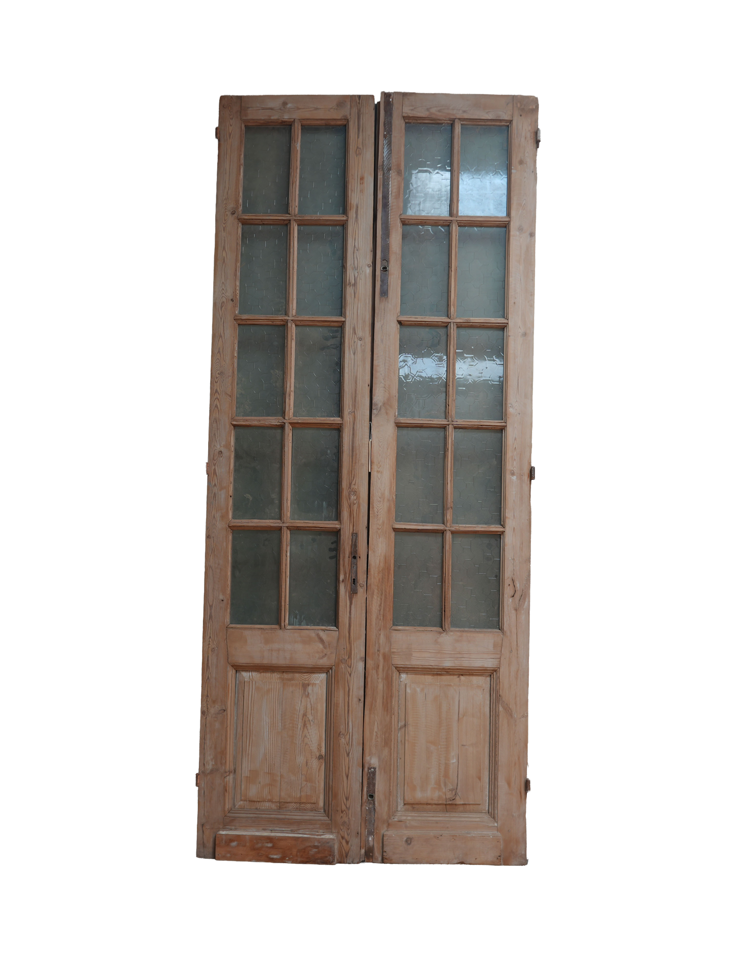French Inset Panel Glass Antique Door AG063