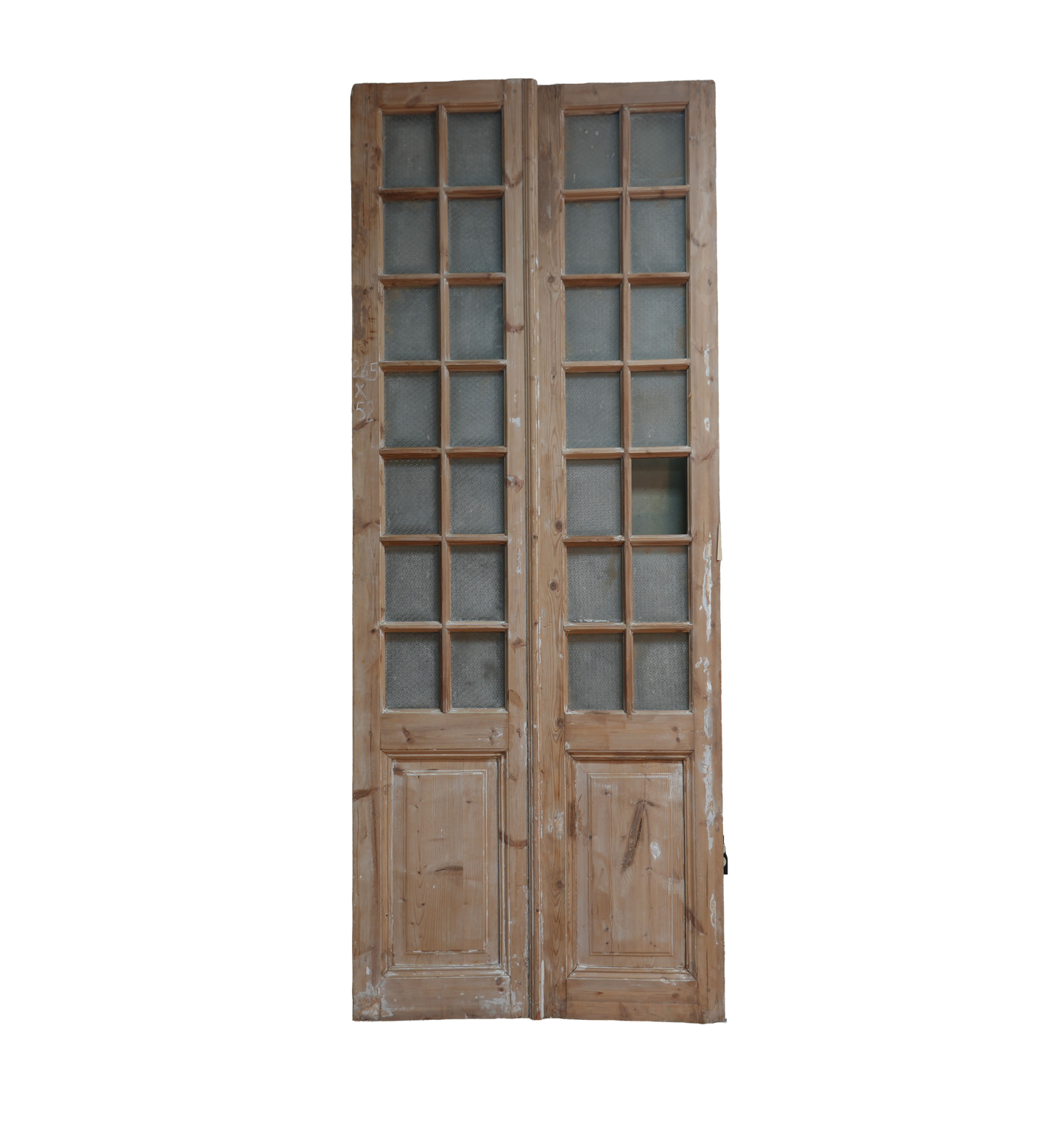 French Inset Panel Glass Antique Door AG071