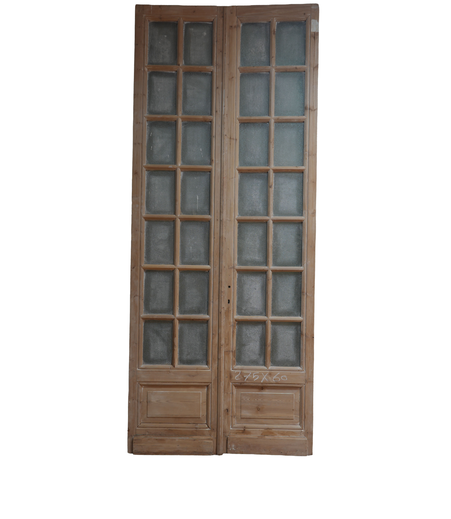 French Inset Panel Glass Antique Door AG075