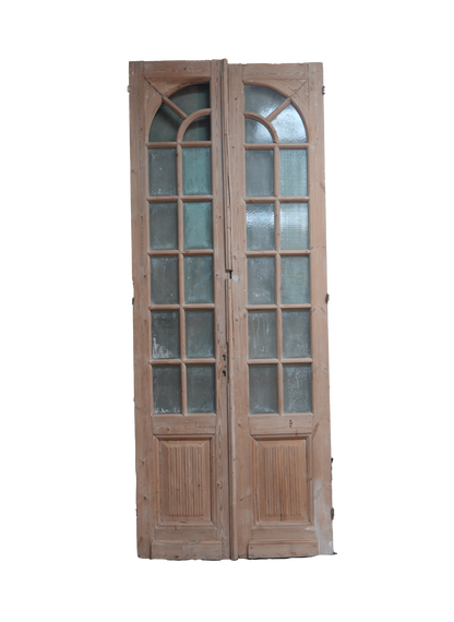 Double Glass Antique Door with Arched Detail AG205