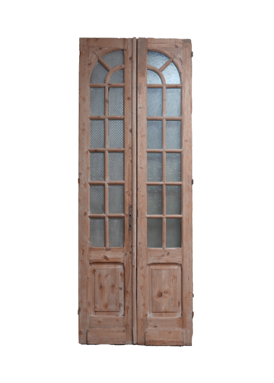 Double Glass Antique Door with Arched Detail AG207