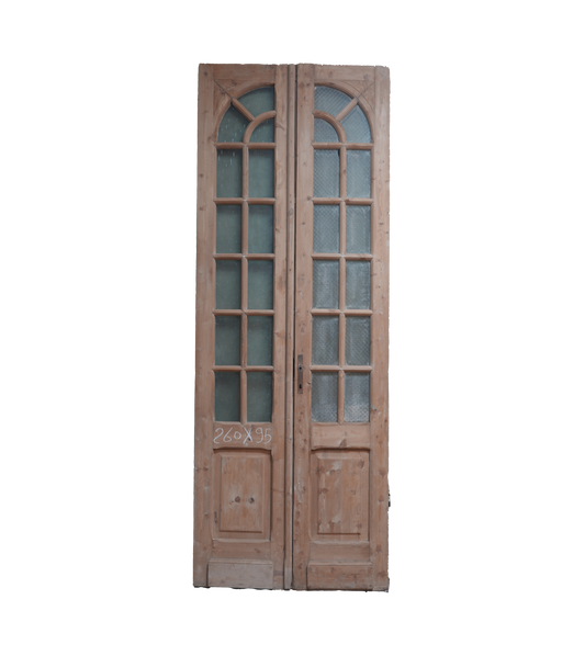 Double Glass Antique Door with Arched Detail AG207