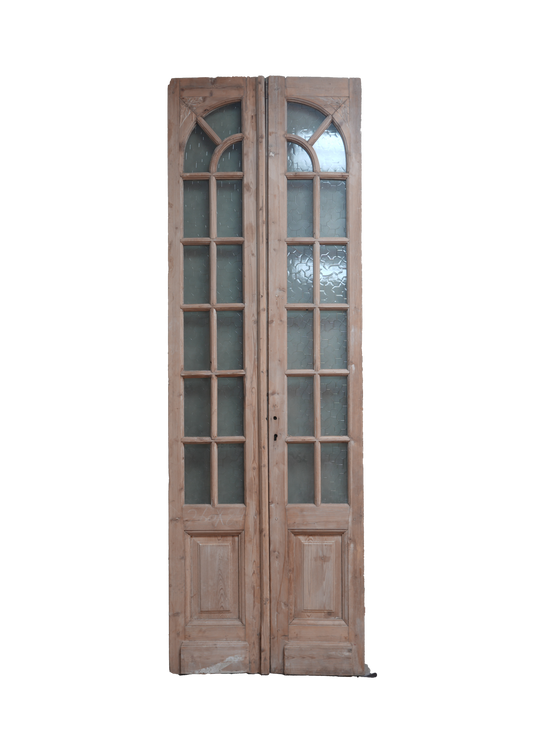 Double Glass Antique Door with Arched Detail AG208