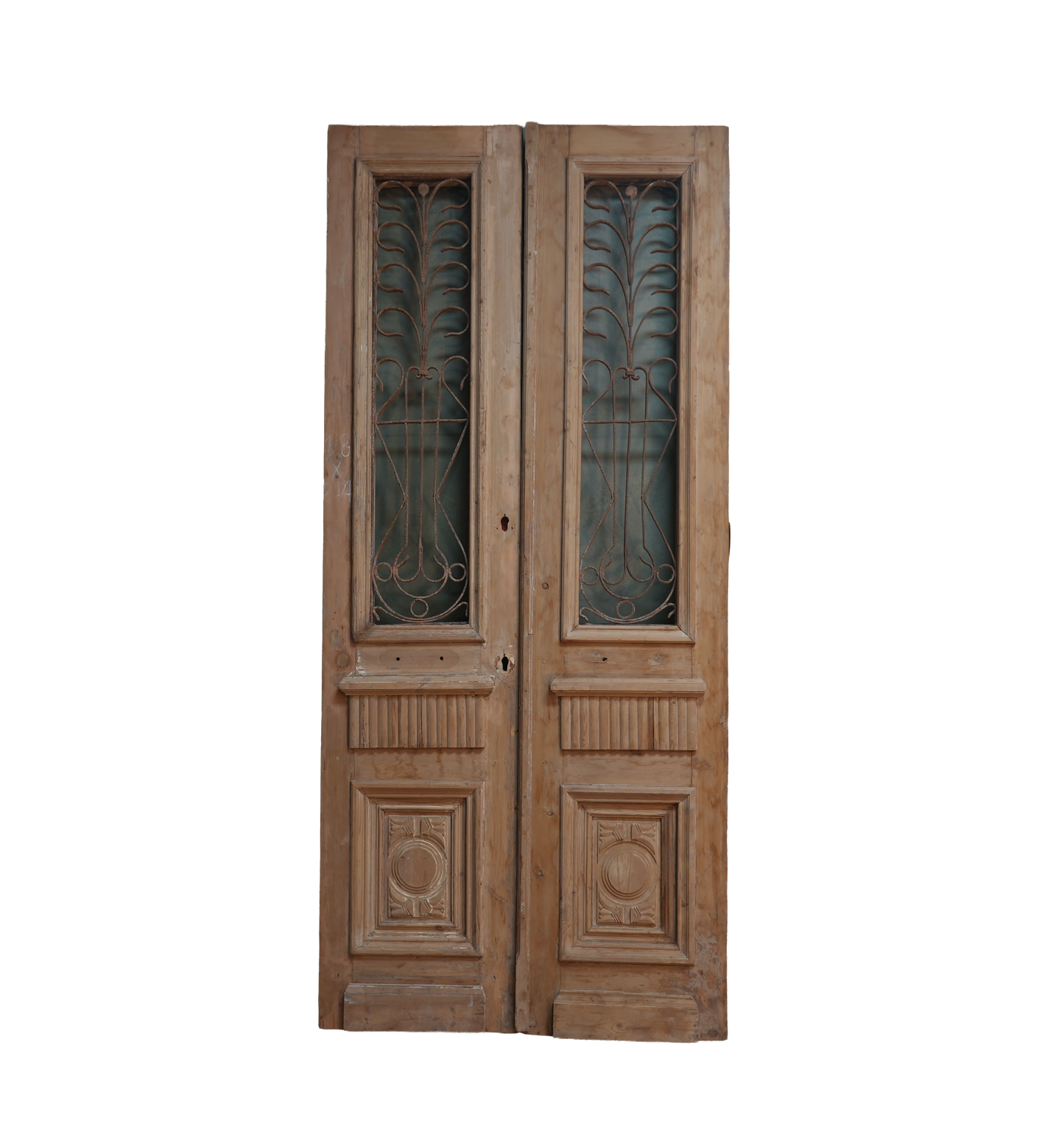 French Raised Panel Iron Antique Door AG242