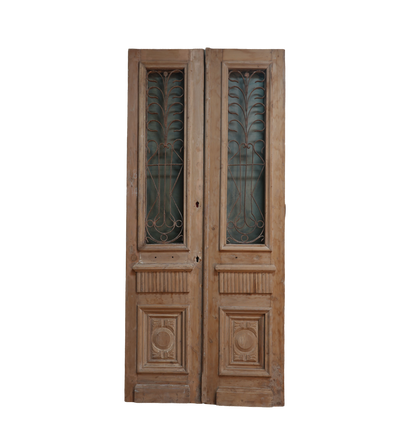 French Raised Panel Iron Antique Door AG242