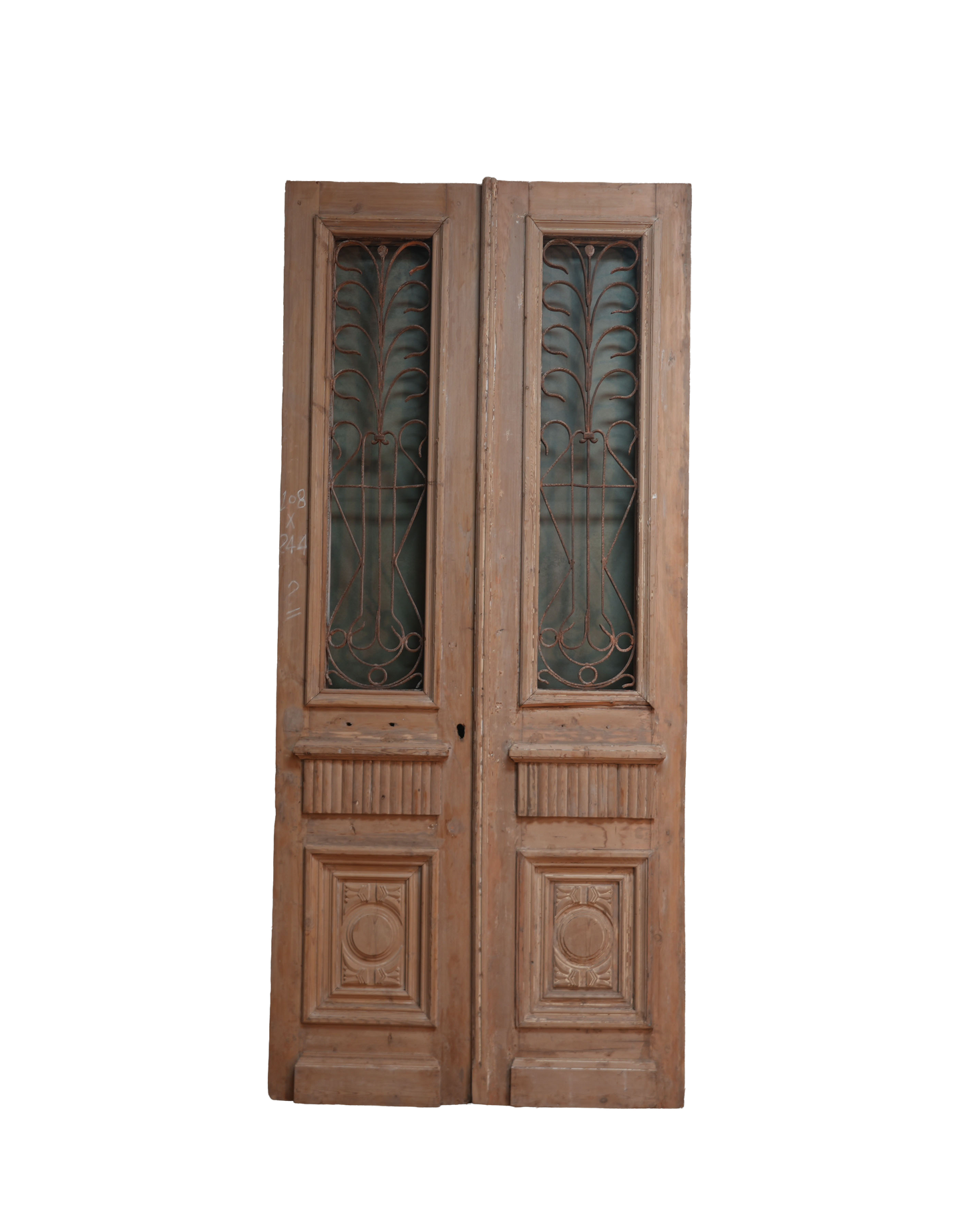 French Raised Panel Iron Antique Door AG243