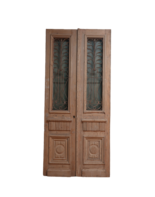 French Raised Panel Iron Antique Door AG243