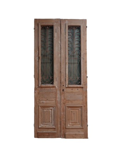 French Raised Panel Iron Antique Door AG243