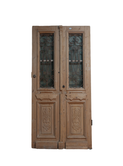 French Raised Panel Iron Antique Door AG244