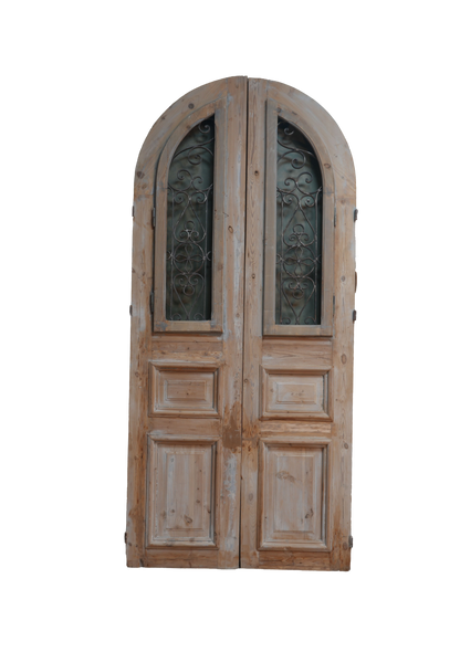 French Raised Panel Iron Antique Door AG245