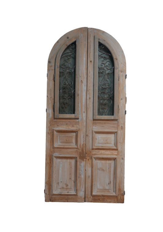 French Raised Panel Iron Antique Door AG245