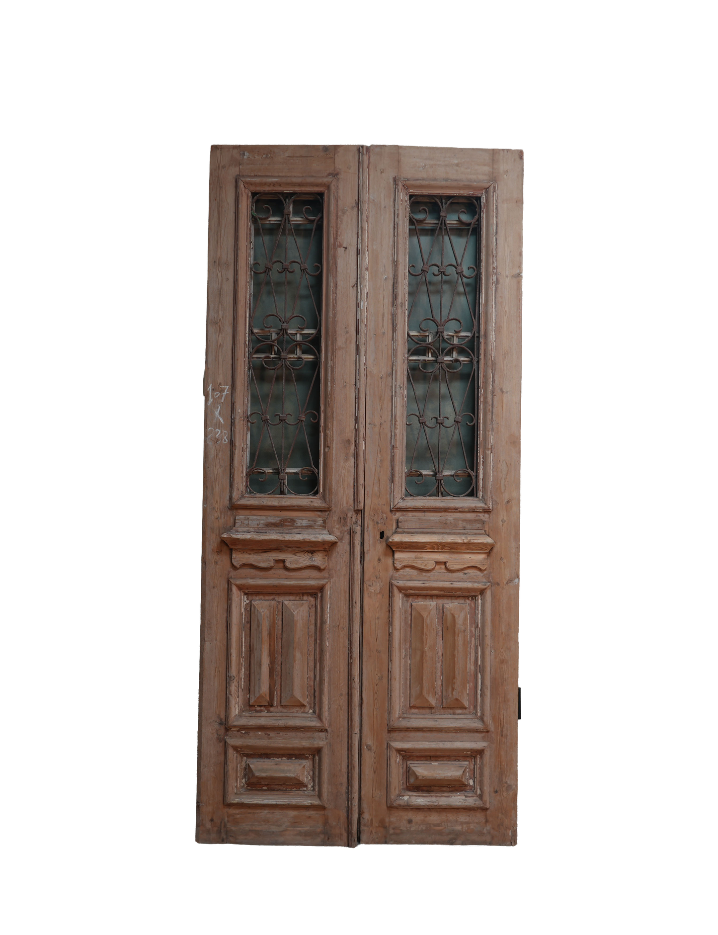 French Raised Panel Iron Antique Door AG246
