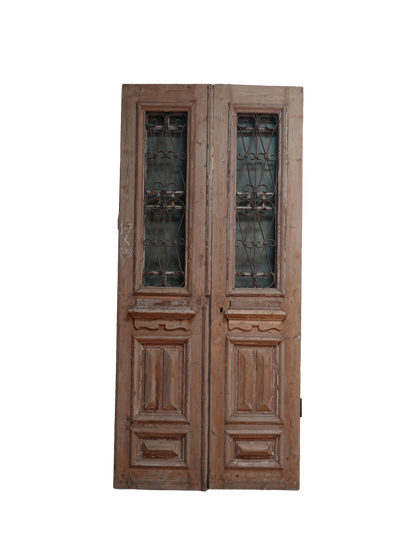 French Raised Panel Iron Antique Door AG246