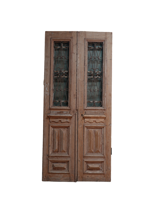 French Raised Panel Iron Antique Door AG246