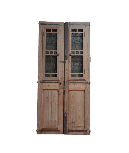 French Raised Panel Iron Antique Door AG246