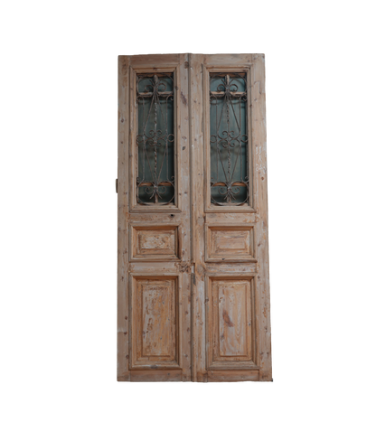French Raised Panel Iron Antique Door AG248