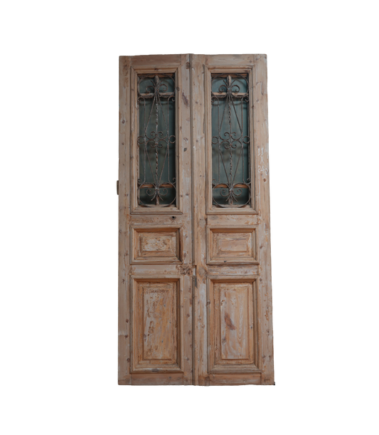 French Raised Panel Iron Antique Door AG248